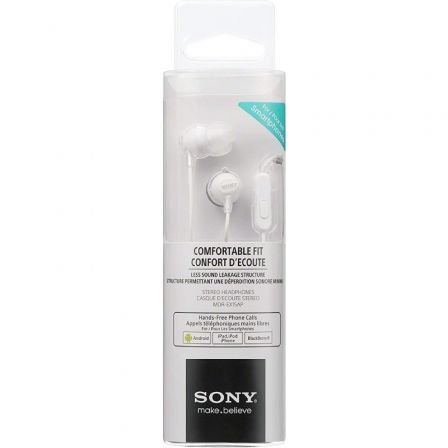 Sony MDR-EX15AP Auriculares Intrauditivos con Micrófono Jack 3.5 mm - Blancos Sony MDR-EX15AP Auriculares Intrauditivos con Micrófono Jack 3.5 mm - Blancos